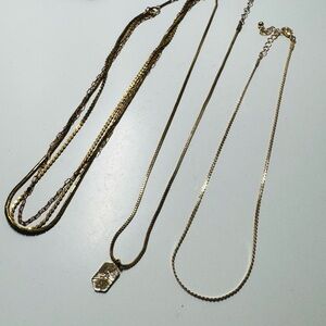 Set of 3 Gold Necklaces